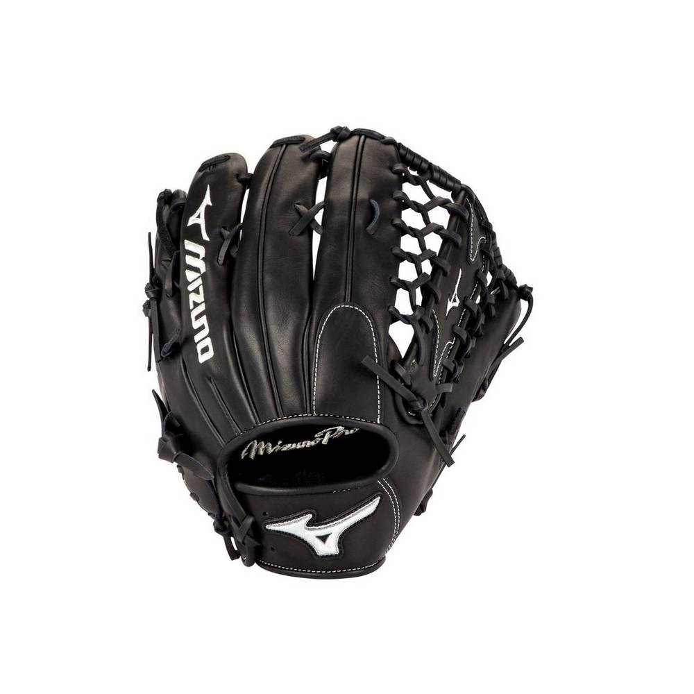 Guantes Mizuno Pro Brett Gardner 12.75" Para Hombre Negros/Plateados 8140679-LJ